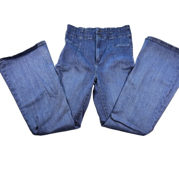 We The Free Denim - We The Free Jayde Flare Stretch Jeans Medium Wash Denim Casual Wear - 31